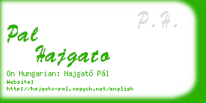 pal hajgato business card